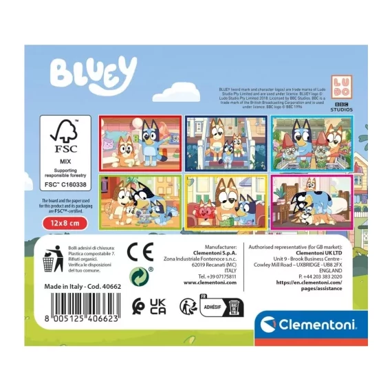 Bluey  mesekocka 6 db-os Clementoni